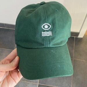 Avenues San Francisco Green Baseball Cap with Eye and Waves Embroidery